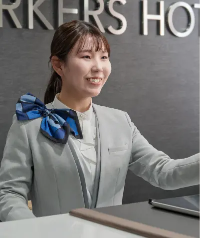 フロントでの接客